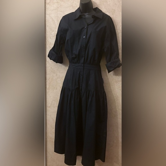 VENUS Classic Black Midi Dress - Picture 2 of 4